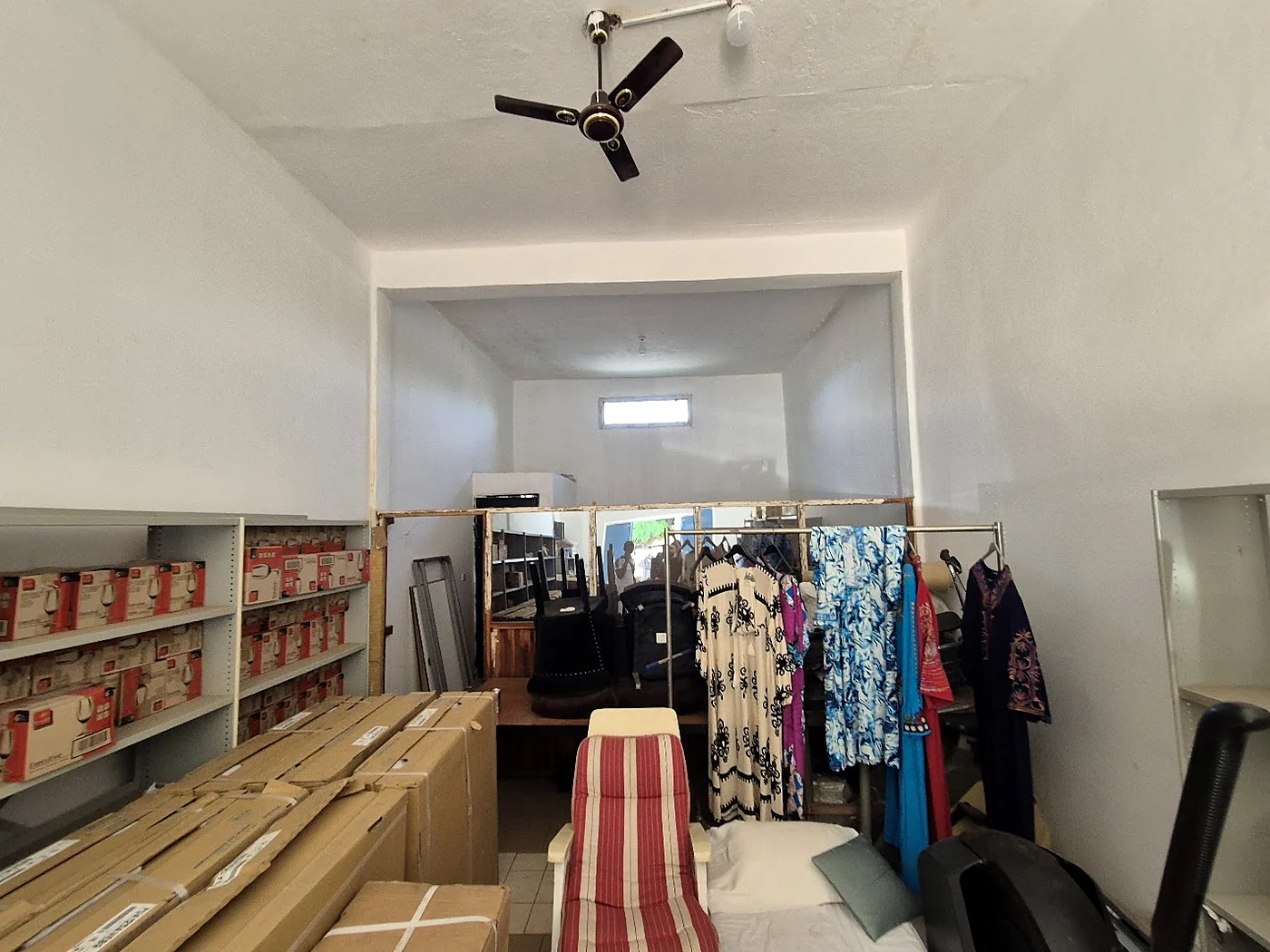 Rear mirror and store space
