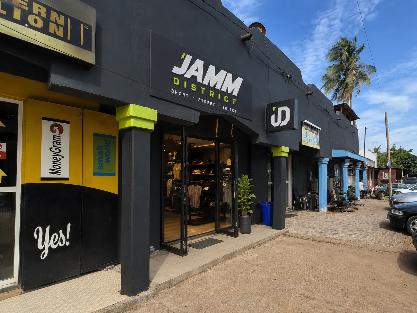 JAMM DISTRICT storefront in Kanifing